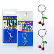 blcp2 fake belly clip with cherry dangle in blister pack