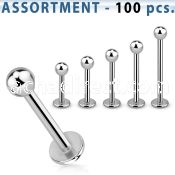 blk03a bulk of 316l steel 1 2mm labrets with 3mm ball