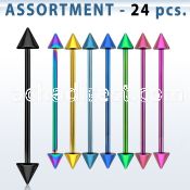 blk102 premium pvd 316l steel industrial barbell with 5mm cone