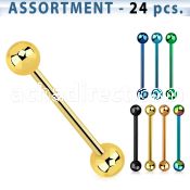blk104 anodized 316l steel tongue barbells with a 5mm balls