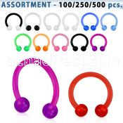 blk157 acrylic uv circular barbell w 3mm acrylic ball