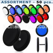 blk169 bulk of acrylic uv fake plugs with rubber o rings