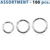 blk223d bulk of 100 pcs of 1 6mm surgical steel seamless ring
