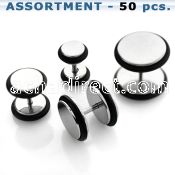 blk271 high polished 316l steel fake plug with rubber o ring