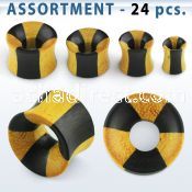 blk311 organic double flared tunnel with warning sign pattern