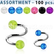 blk31 316l spiral with a 5mm acrylic uv bubble ball