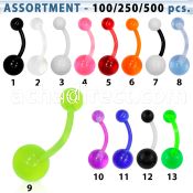 blk339 acrylic uv belly banana with 5 8mm acrylic uv ball