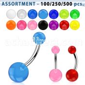 blk343 316l steel belly banana with 5 8 mm acrylic uv ball