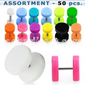 blk406 acrylic fake plugs without o rings in assorted colors