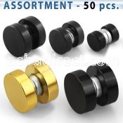 blk413 anodized 316l steel magnetic fake plug without o ring
