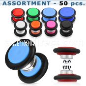blk414 magnetic acrylic uv fake plugs with rubber o ring