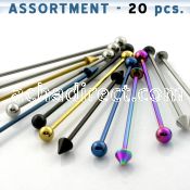 blk45 polished anodized 316l steel industrial barbell