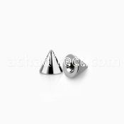 blk514 polished 316l steel 2mm 5mm cone with threading