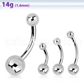 bnb46 316l steel belly banana 14g steel balls