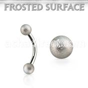 bnefo3 surgical steel eyebrow bananaw 2 3mm frosted steel balls