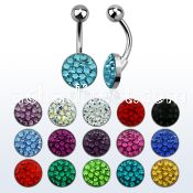 bnmtj16 316l steel belly banana w 10mm multi crystal lower disk