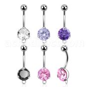 bnrdz8h steel casting belly banana w cz hoop for danglings