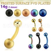 bntfo6 anodized steel belly banana w 6mm frosted steel ball