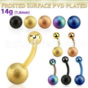 bntfo8 anodized steel belly banana w 8mm frosted steel ball