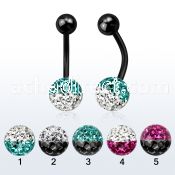 bntfr8e anodized 316l steel belly banana w 2 color ferido ball