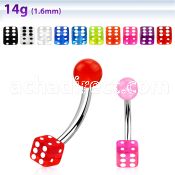 bnuvdi 316l steel belly banana w upper uv ball lower uv dice