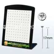 bnycb25c board unbend steel nose stud w bezel set clear crystal