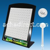 brac7 clear acrylic nose stud with clear crystal top