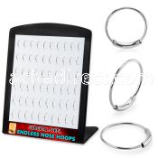 brend1 316l steel endless nose rings display 60