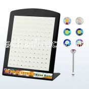 brnab silver nose bone w 1 5mm round crystal ab colored top