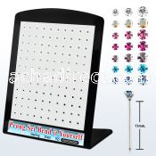 brnypmm7 board w unbend stud w prong set mix crystal