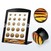 brpg125 board w double flared plug with tiger fur pattern