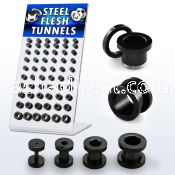 brpg14 board w black surgical steel screw fit flesh tunnel