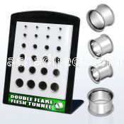 brpg4 board of mirror polished 316l steel double flesh tunnel