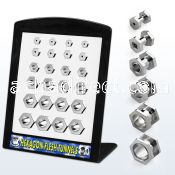 brpg79 board of polished hexagon screwfit steel flesh tunnel
