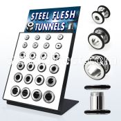 brpg89 board of screwfit flesh tunnel plug w rubber o ring