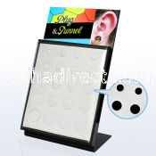 brpu4 empty display for plug with white foam 8 16mm holes