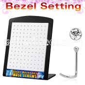 brs102 display w 316 steel nose screws w 2mm bezel set crystals