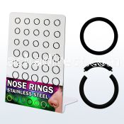 brsgt1 display board of black pvd plated segment rings