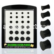 brsipg3 board of assorted size black silicon plug retainers