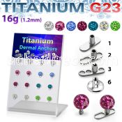 brtsa8 board w titanium g23 dermal anchors w multi crystal ball