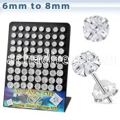 brv9 banana eyebrow ring w colored uv reactive ball cone