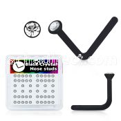 bxa2 clear acrylic nose stud with 1 5mm crystal top