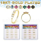 bxnhmx9 18k plated silver seamless nose ring 20g color 18pcs