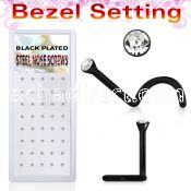 bxs104 black anodized 316l steel nose screw with bezel crystal