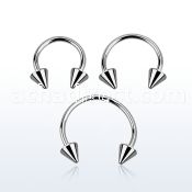 cb20cn 316l steel circular barbell 20g 0 8mm with 3mm cones