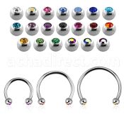 cbejb3l xxl steel circular barbell, 16g w 3mm jewel balls