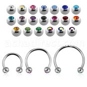 cbejb4l xxl steel circular barbell, 16g w 4mm jewel balls
