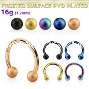 cbetfo3 anodized steel circular barbell w 3mm frosted steel ball