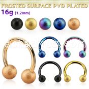 cbetfo4 anodized steel circular barbell w 4mm frosted steel ball