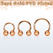 cbettb4 rose gold steel circular barbell w 2 4mm balls